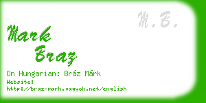 mark braz business card